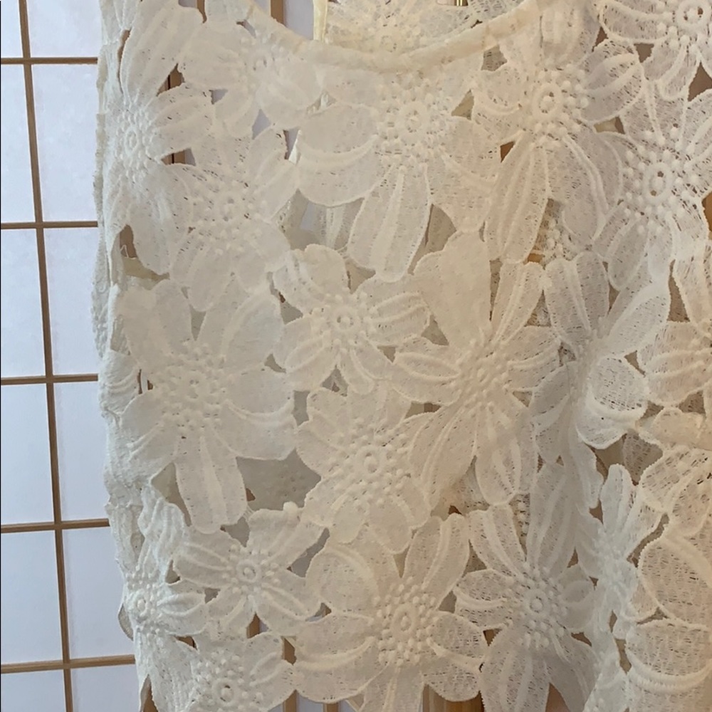 White Racerback Crop Top - Picture 2 of 3